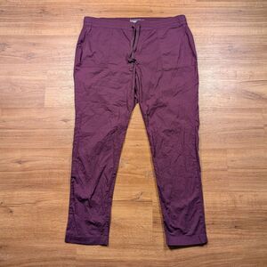 Torrid Pull-On Straight Stretch Poplin Tie-Front Pants Womens 2R Purple